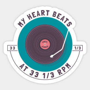 My heart beats at 33 1/3 rpm, Record Collecting, Vinyl Sticker